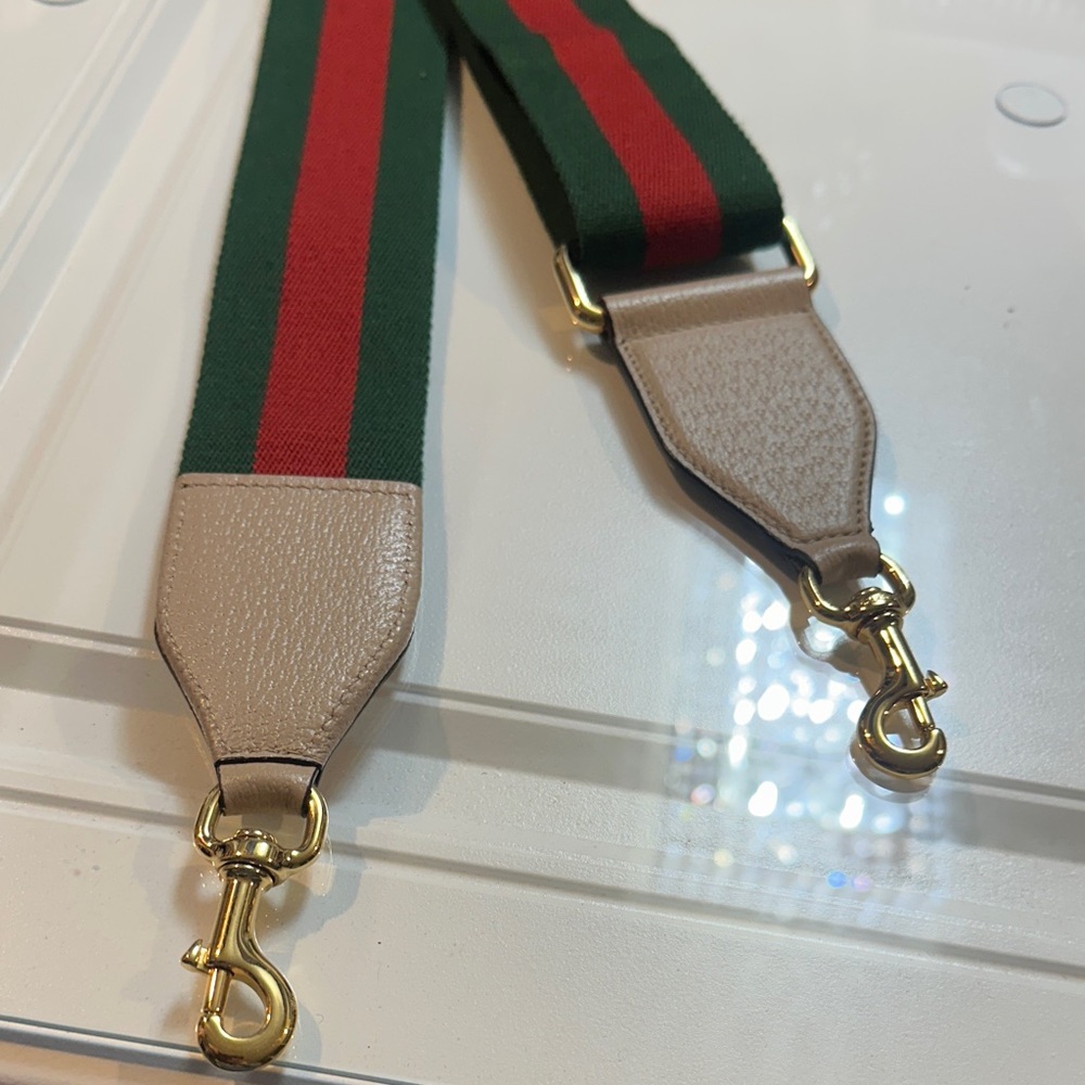 Green and Red Stripe Bag Strap Extender / handbag or bag Strap Replacement